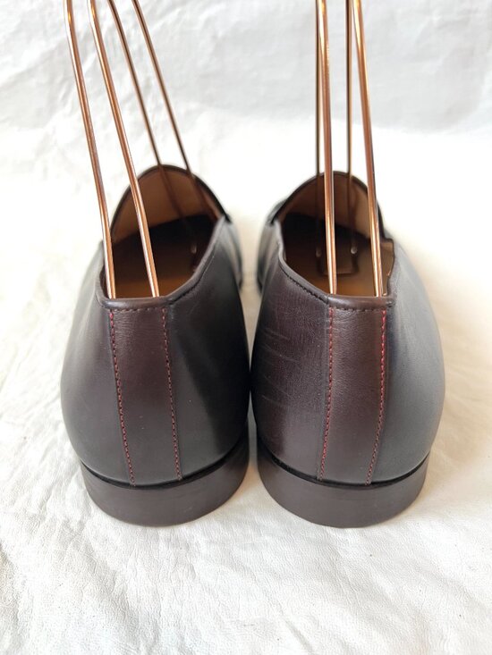 Del Toro loafer dark brown leather Milano slip on shoes US mens 11 EU 44 main image 4